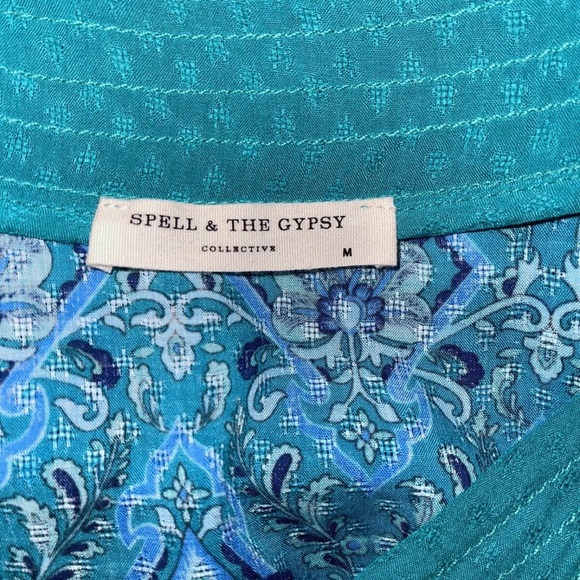 Spell Soirée Dress in Turquoise | Sz M - Picture 3 of 4